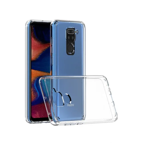 Mey İthalat®  Xiaomi Redmi Note 9 Kılıf Lüx Şeffaf Silikon - Şeffaf