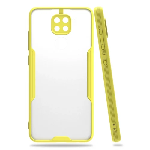 Mey İthalat®  Xiaomi Redmi Note 9 Kılıf Platin Silikon - Sarı
