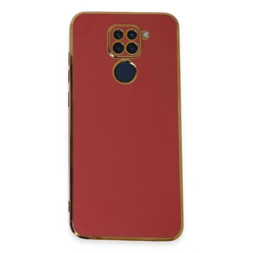 Mey İthalat®  Xiaomi Redmi Note 9 Kılıf Volet Silikon - Kırmızı