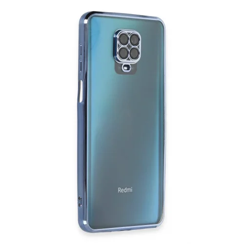 Mey İthalat®  Xiaomi Redmi Note 9 Pro Kılıf  Lensli Silikon - Açık Mavi