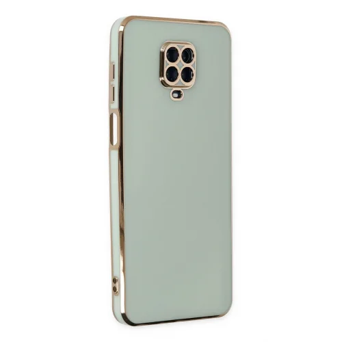 Mey İthalat®  Xiaomi Redmi Note 9 Pro Kılıf Volet Silikon - Açık Yeşil