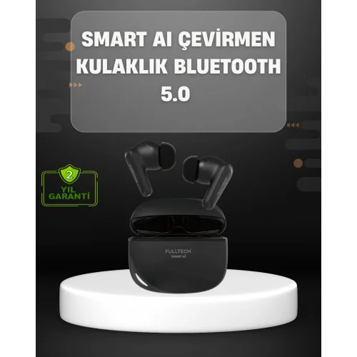 Mey İthalat® Yapay Zeka Destekli Bluetooth Kulaklık Anlık Çeviri ve Gürültü Engelleme