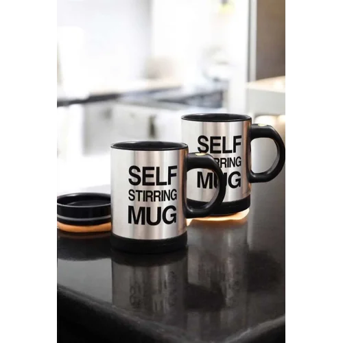 Mey İthalat® Yazılı Mug Kupa Karıştırıcı Özelliği Ve Paslanmaz Çelik