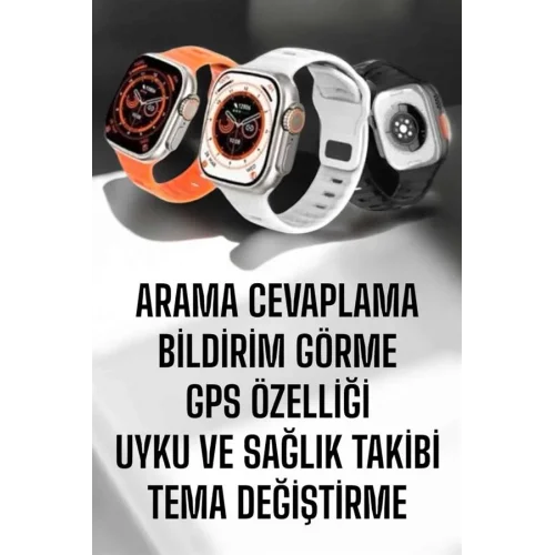 Mey İthalat® Yeni Nesil Akıllı Saat Adımsayar, GPS, Nabız Ölçer, Uyku ve Sağlık Takibi