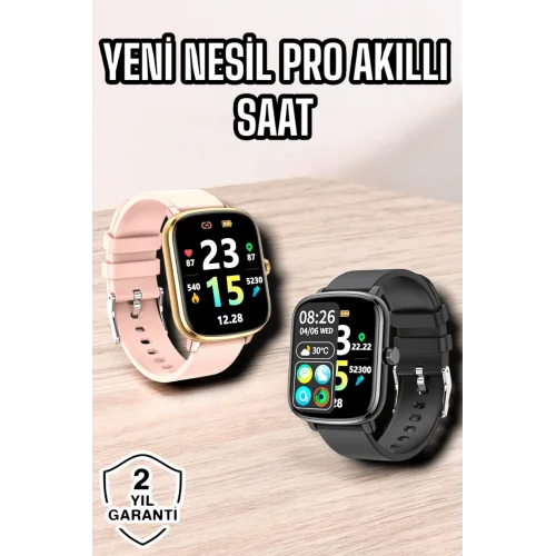 Mey İthalat® Yeni Nesil Akıllı Saat Arama Bildirimleri, Uyku & Kalp Atış Takibi