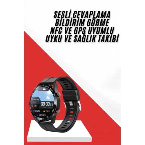 Mey İthalat® Yeni Nesil Akıllı Saat Arama Cevaplayan Uzun Pil Ömrü Müzik Dinleme