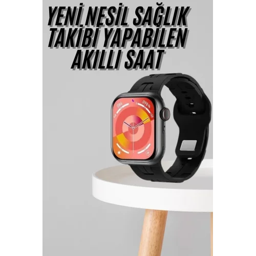 Mey İthalat® Yeni Nesil Akıllı Saat Çağrı Cevaplama Müzik Dinleme Plastik Kordon Mesaj Bildirimleri
