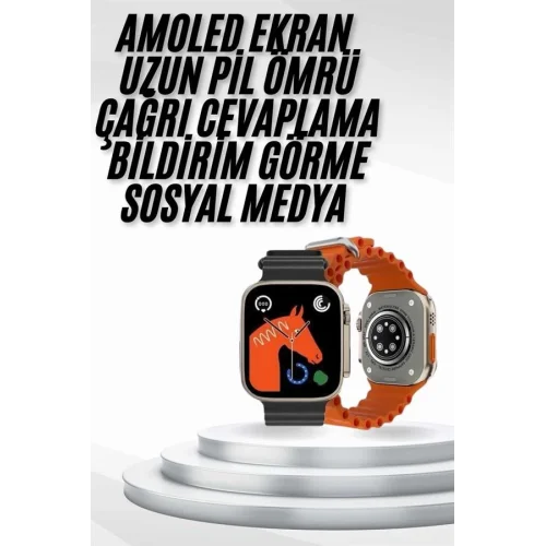 Mey İthalat® Yeni Nesil Akıllı Saat Müzik Dinleme Bildirim Görme Sesli Asistan Desteği