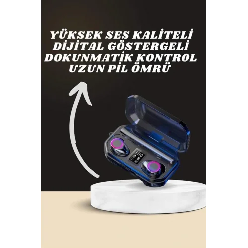 Mey İthalat® Yeni Nesil Akıllı Saat ve Bluetooth Kulaklık Kampanyası Dijital Göstergeli Powerbankli