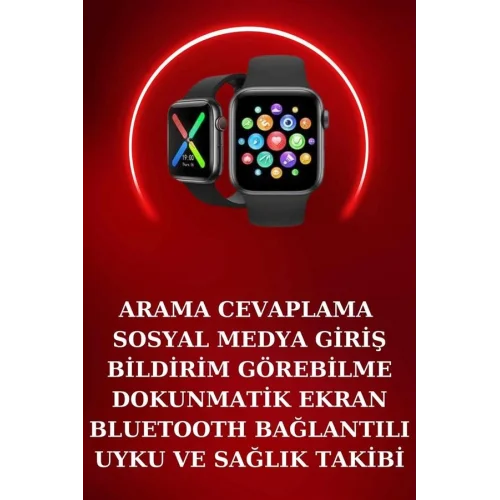 Mey İthalat® Yeni Nesil Akıllı Saat ve Ucuz Kaliteli Bluetooth Kablosuz Kulaklık Amoled Ekran