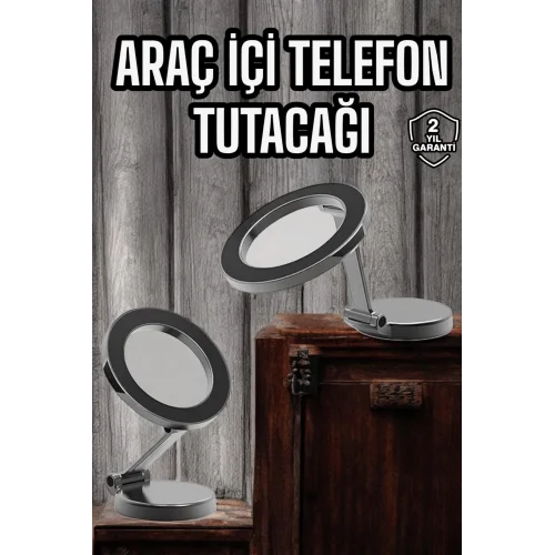 Mey İthalat® Yeni Nesil Araç İçi Mıknatıslı Telefon Tutacağı Tüm Telefonlara Uyumlu