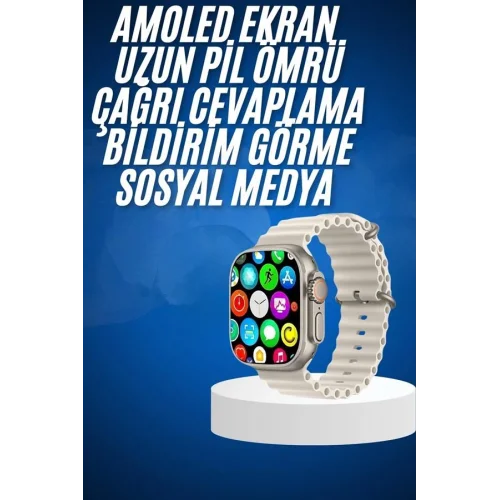 Mey İthalat® Yeni Nesil Bluetooth Bağlantılı Akıllı Saat Sosyal Medya Girişli Uyku Takibi