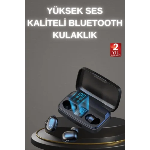 Mey İthalat® Yeni Nesil TWS Kablosuz Kulaklık Güçlü Batarya Yüksek Kalite Bluetooth 5.0 ANC Özelliği