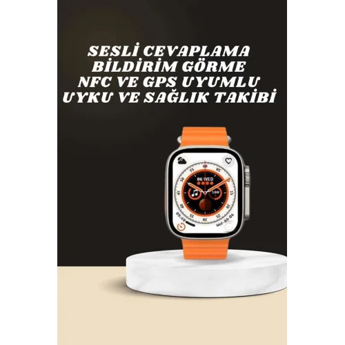 Mey İthalat® Yeni Nesil Ultra Akıllı Saat Adımsayar Uyku Takibi Nabız Sensörü