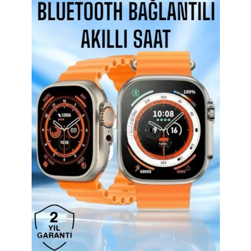 Mey İthalat® Yeni Nesil Ultra Akıllı Saat Titreşimli, Uyku & Sağlık Takibi, Çift Kordon