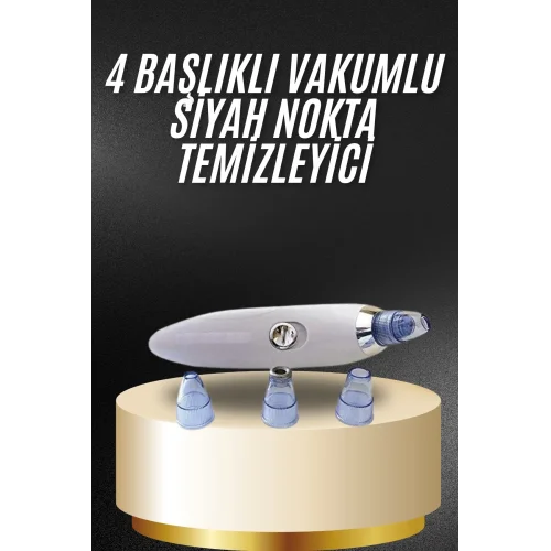 Mey İthalat® Yeni Nesil Vakumlu Pilli Siyah Nokta ve Yüz Temizleme Cihazı 4 Başlıklı