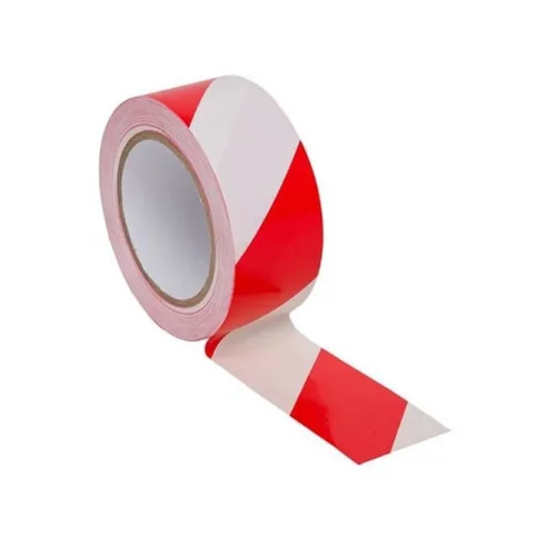 Mey İthalat® Yer İşaretleme Bandı Kırmızı Beyaz 50 mm 30 Metre