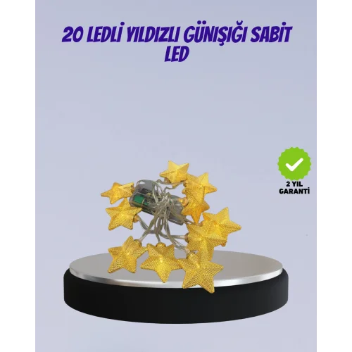 Mey İthalat® Yıldız Figürlü Led Şerit Işık 5m İç Mekan Dekor Aydınlatma