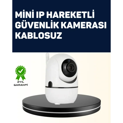 Mey İthalat® Yüksek Çözünürlüklü Hareket Takipli Kablosuz Güvenlik Kamerası – 1080P, Gece Görüşlü