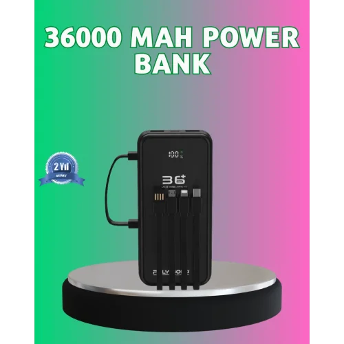 Mey İthalat® Yüksek Kapasite Taşınabilir Şarj Aleti Çoklu Kablo Çıkışlı