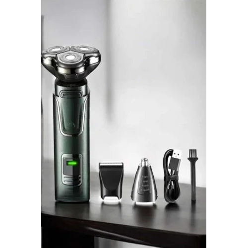 Mey İthalat® Yüksek Performanslı 3 Başlıklı Profesyonel Tıraş Makinesi