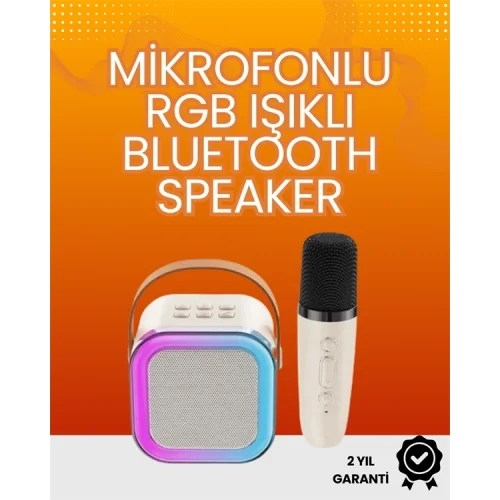 Mey İthalat® Yüksek Performanslı Kablosuz Karaoke Hoparlör