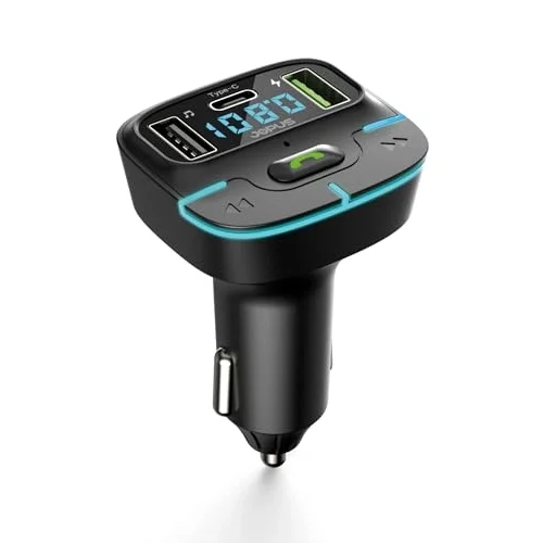 Bluetooth FM Transmitter Araç Kiti, Hızlı Şarj, USB, Type-C, HD Mikrofon, 9914
