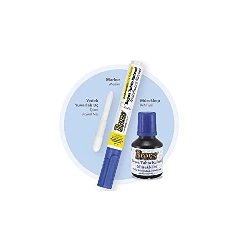 Board Marker Set Mavi (Kalem + Mürekkep + Yedek Uç) [BR-9551]