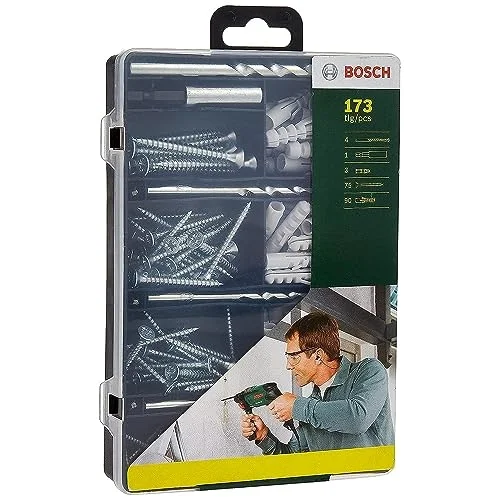 Bosch 2607019511 sabitleme için komple set, 173 adet, 4 uç