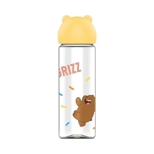 Boz Ayı Lisanslı Figür Kapaklı Plastik Şişe (500Ml)