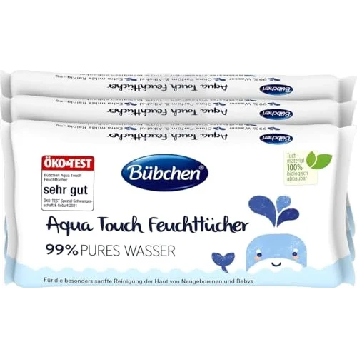 Bübchen Aqua Touch Yenidoğan Hassas Islak Mendil 3 x 48 Adet (144 Yaprak)