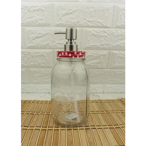 Büyük Boy Cam Sıvı Sabunluk 800ml