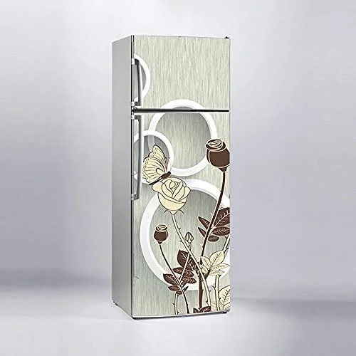 Buzdolabı Sticker Kaplama Dolap Kaplama Etiketi 3D Çiçek Daireler