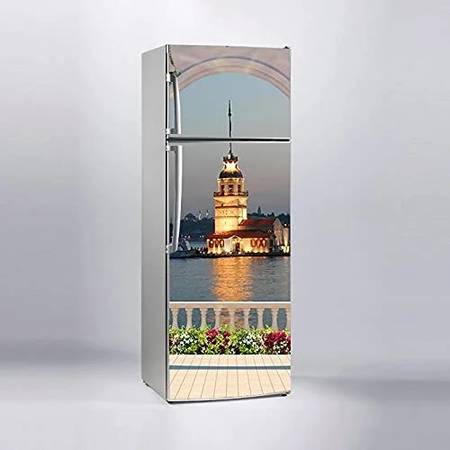 Buzdolabı Sticker Kaplama Dolap Kaplama Etiketi Kız Kulesi