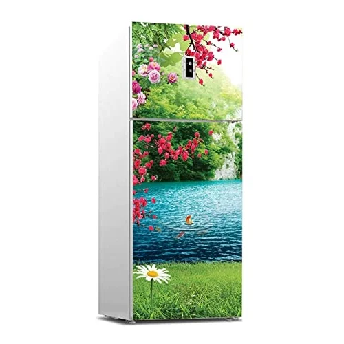 Buzdolabı Sticker Kaplama Dolap Kaplama Etiketi Şelale Çiçek
