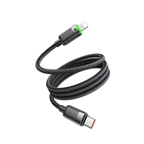 Ca-2010 36W Usb-C To Lightning Manyetik Sarilabilir Kablo - 1.2 M, Siyah