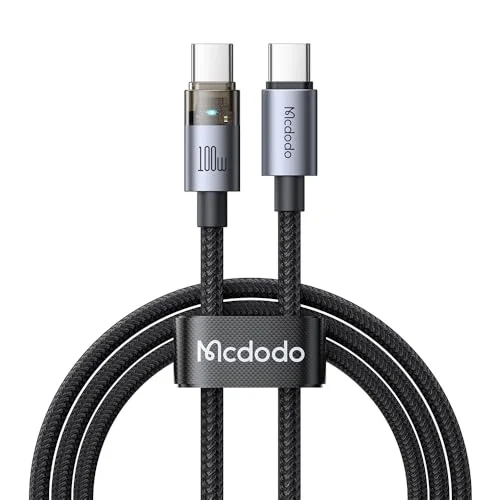 Ca-5580 Type-C TO Type-C 100W 1.2M Hızlı Şarj VE Data Kablosu 1,2M Siyah