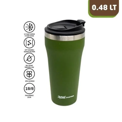 Camping 0191 Kahve Termosu 0.48 Lt - Yeşil