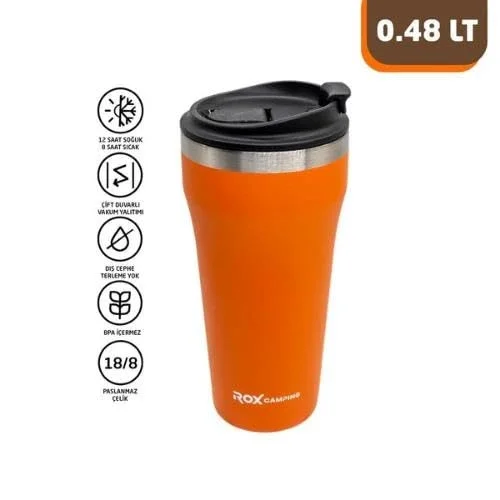 Camping 0192 Kahve Termosu 0.48 Lt - Turuncu