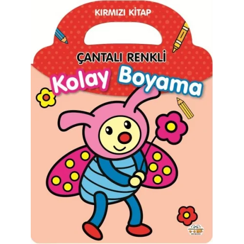 Çantalı Renkli Kolay Boyama- Kırmızı Kitap