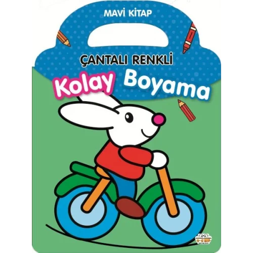 Çantalı Renkli Kolay Boyama- Mavi Kitap