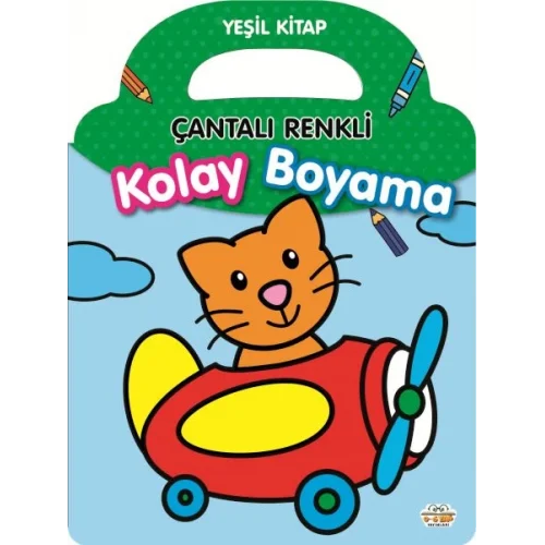 Çantalı Renkli Kolay Boyama- Yeşil Kitap
