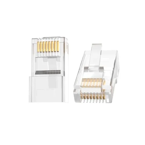 CAT5e RJ45 Jack Ethernet Konnektörü Altın Kaplama 100 Adet