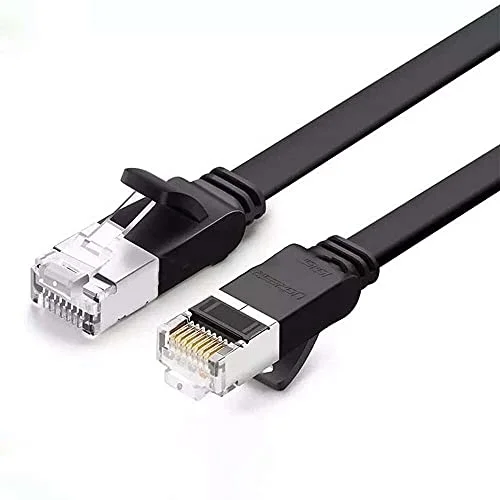 Cat6 Flat Pure Copper Metal Konnektör UTP Ethernet Kablosu 1 Metre