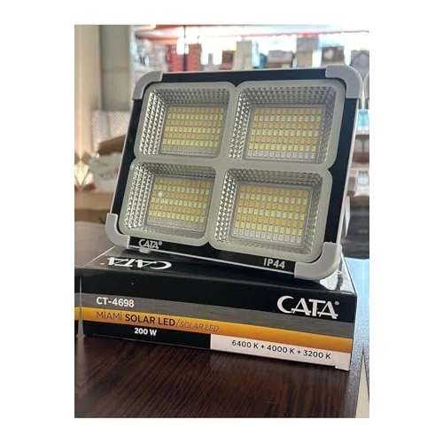 Cata Ct-4698 Miami Solar Led Projektör (Yeni Solar Panel Ve Pil Ömrü Güçlendirilmiş)