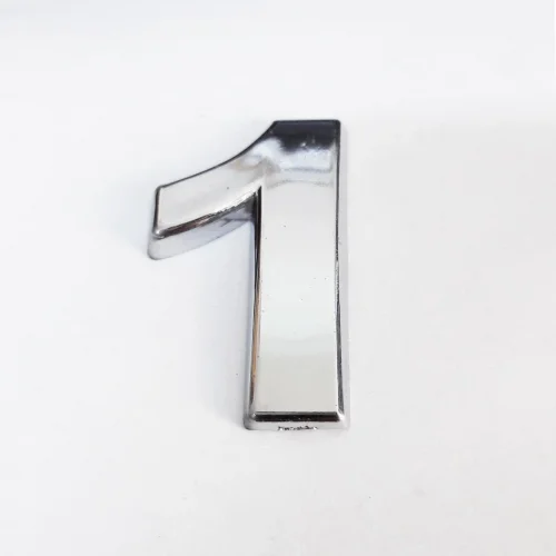 Mey İthalat® Cemax 1 Rakamı 3,75 cm Krom Yapışkanlı