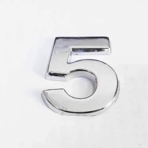Mey İthalat® Cemax 5 Rakamı 3,75 cm Krom Yapışkanlı