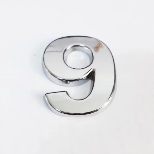 Mey İthalat® Cemax 9 Rakamı 3,75 cm Krom Yapışkanlı