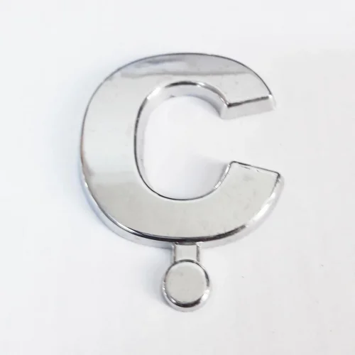 Mey İthalat® Cemax Ç Harfi  3,75 cm Krom Yapışkanlı