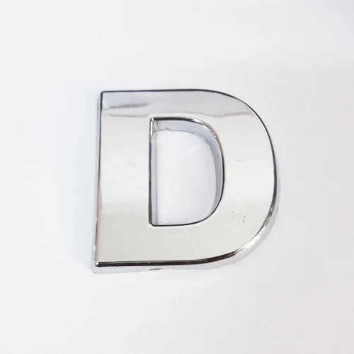 Mey İthalat® Cemax D Harfi  3,75 cm Krom Yapışkanlı